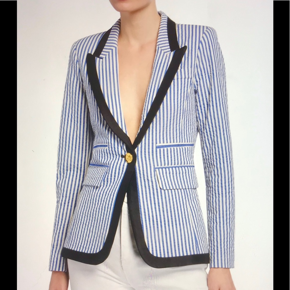 NEW Smyth Taped Striped Blazer Size 2 MSRP $795